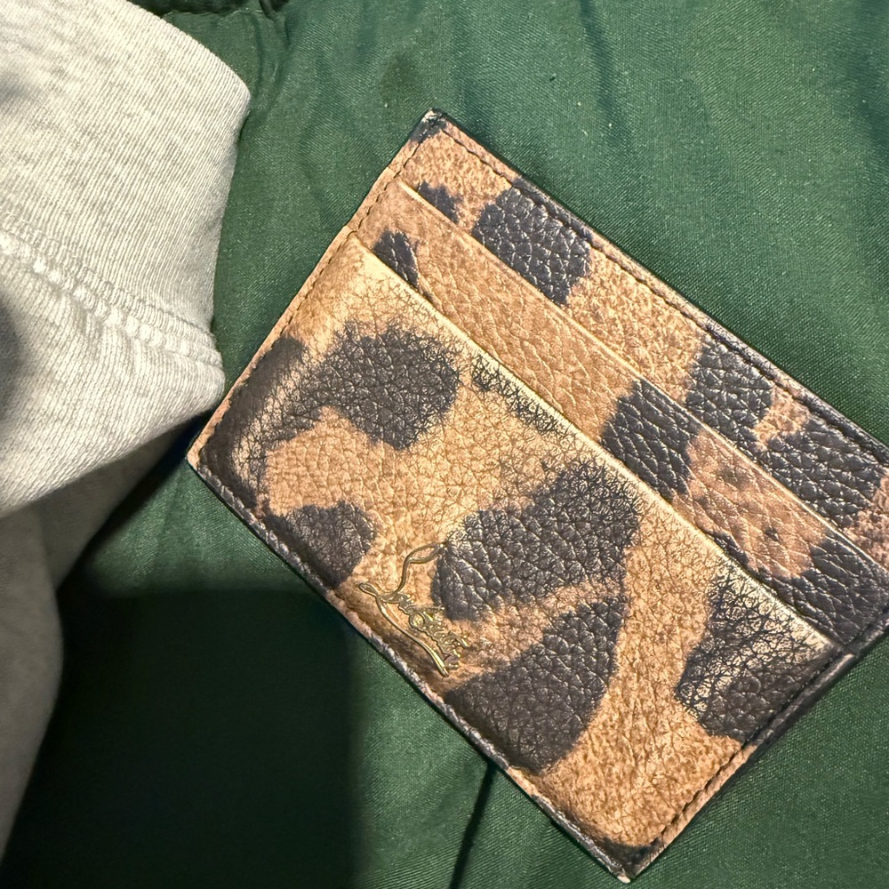 Christian Louboutin Leopard Print Card Holder